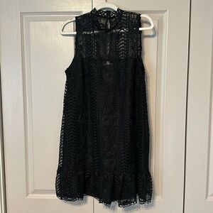 BB Dakota Black Lace Shift Dress